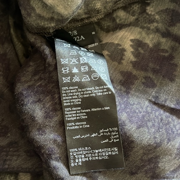 All Saints Kota Masala Mini Dress Snake Print sz 8 Revolve Short Sleeves - Picture 14 of 14